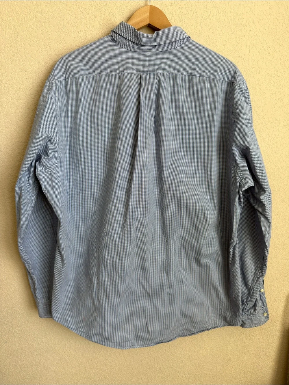 Ralph Lauren Custom Fit Blue Gingham Check Long Sleeve Button Down Shirt Men XXL - Picture 10 of 10